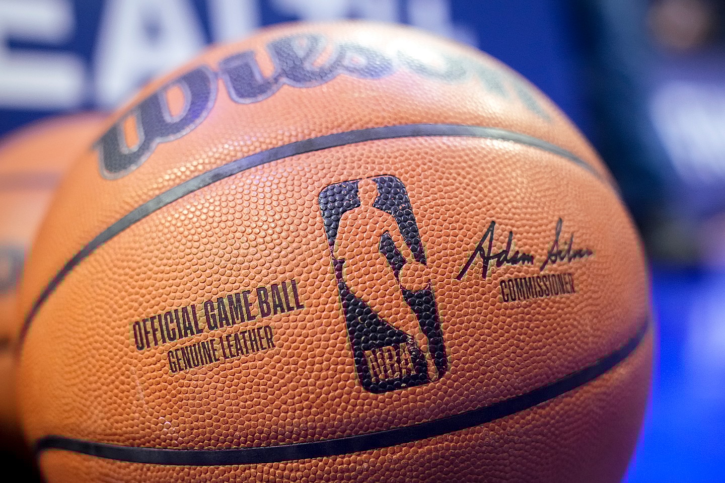 A Wilson brand official game ball basketball