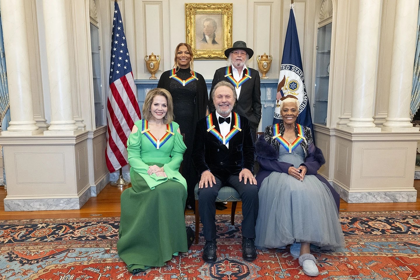2023 Kennedy Center Honorees Renee Fleming, Queen Latifah, Billy Crystal, Barry Gibb and Dionne Warwick