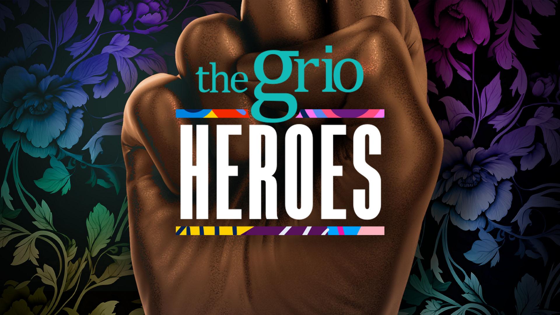 Logo reading "theGrio Heroes"