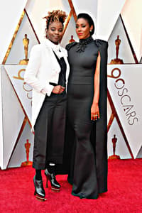 HOLLYWOOD, CA - MARCH 04: Dee Rees (L) and Sarah Broom thegrio.com