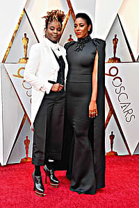 HOLLYWOOD, CA - MARCH 04: Dee Rees (L) and Sarah Broom thegrio.com