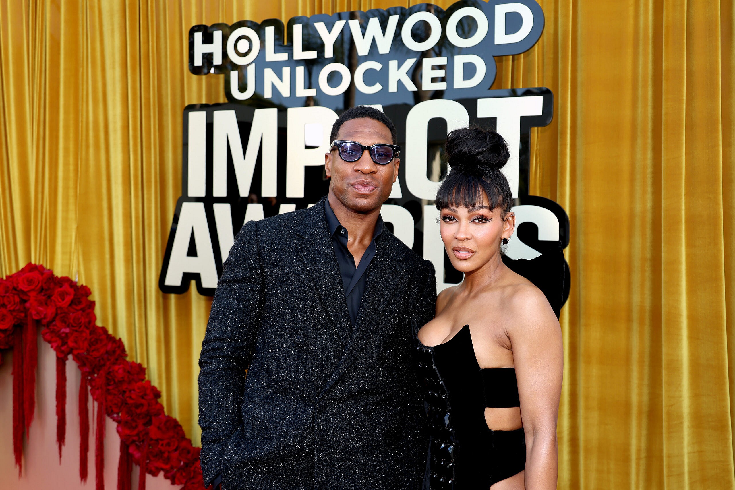 Meagan Good, Jonathan Majors, Jonathan Majors fan interaction theGrio.com