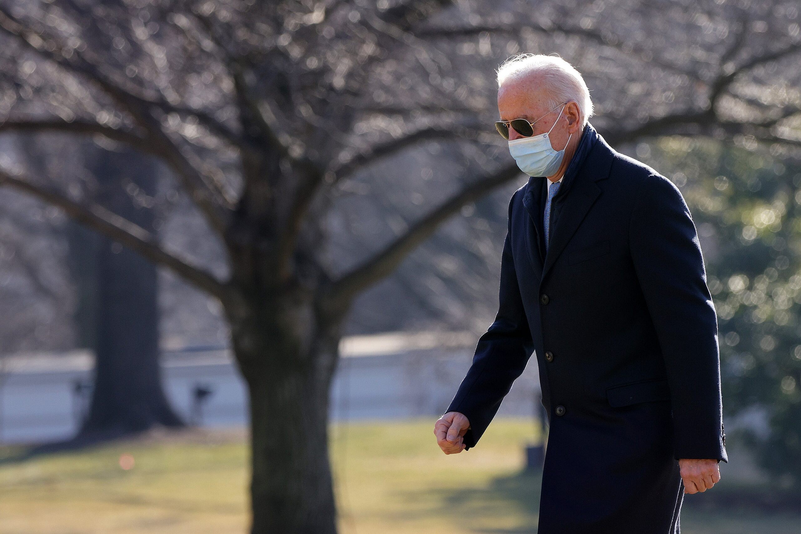 President Biden Arrives At White House From Delaware On Monday Morning