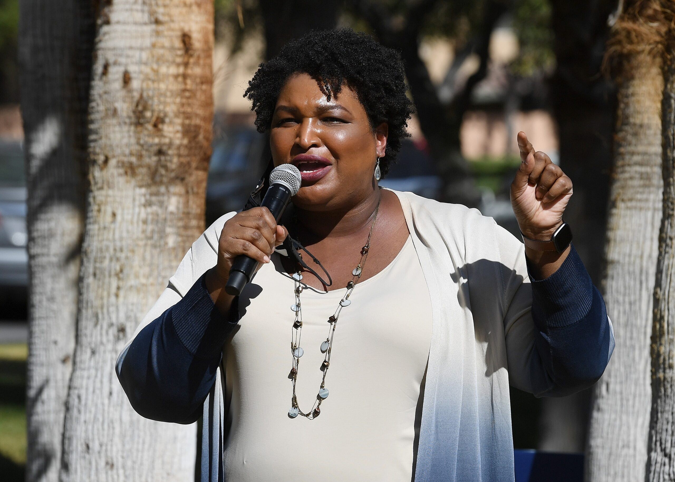 Stacey Abrams Campaigns For Joe Biden In Las Vegas