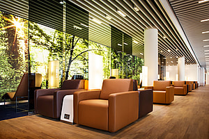 Lufthansa Senator Lounge in Frankfurt Germany. 