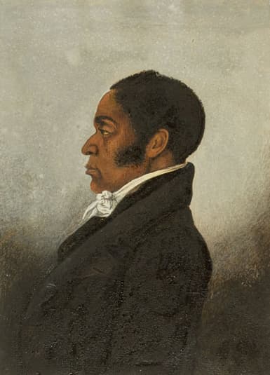 Portrait identified as James Forten, oil on paper probably by the African American artist Robert Douglass, Jr., ca. 1834. Courtesy of the Historical Society of Pennsylvania. thegrio.com