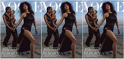 rihanna A$AP British Vogue, rihanna baby, rihanna A$AP Rocky, rihanna pregnancy, rihanna pregnant, rihanna pregnant super bowl, Rihanna A$AP family, British Vogue, theGrio.com