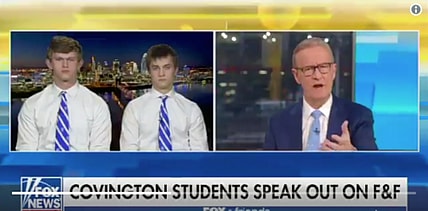 Sam Schroder and Grant Hillman appeared on Fox to defend Covington Catholic students wearing blackface. (Fox News) thegrio.com