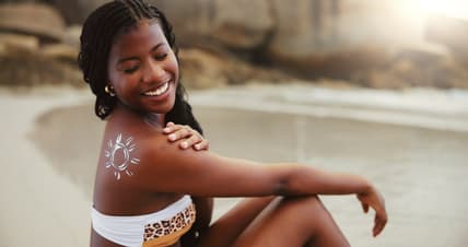 Black-owned sunscreen, sunscreen with no white cast, melanin-friendly sunscreen, sunscreen for black people theGrio.co.