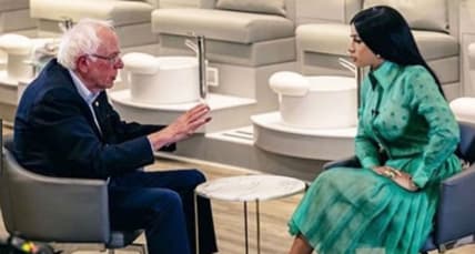 Cardi B and Bernie Sanders