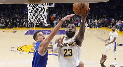 Denver Nuggets forward Michael Porter Jr. and Los Angeles Lakers forward LeBron James