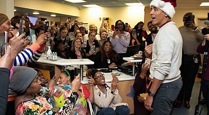 Barack Obama plays santa at DC children's hospital thegrio.com