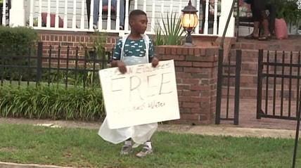 Jermaine Bell went viral after his mother shared a post about his desire to use money he was saving for a trip to Disney World to feed Hurricane Dorian evacuees. (ABC13) thegrio.com