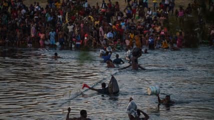 Haitians at Texas border, theGrio.com