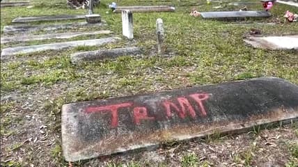 Trump Vandalism Florida Cemetery, Florida Cemetery Vandalized, Black Florida Cemetery, Old Memphis Cemetery Florida