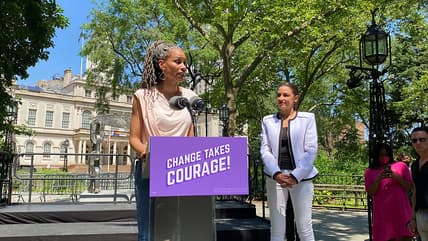 NYC mayoral candidate Maya Wiley and AOC