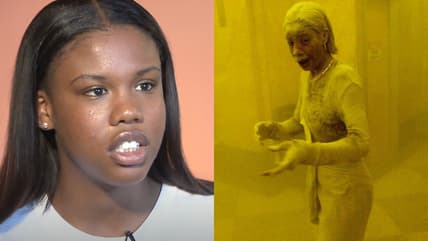 Noelle Borders, left, picture of her mother, 9/11 survivor Marcy Borders, theGrio.com