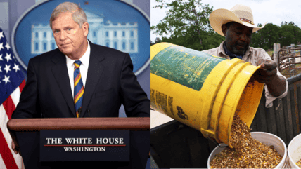 Agriculture Secretary Tom Vilsack and Black farmer