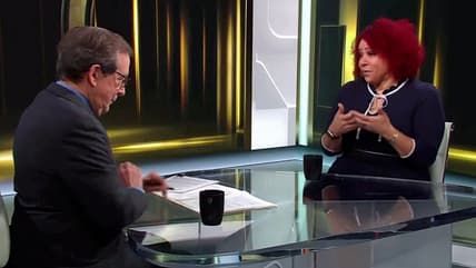 Chris Wallace and Nikole Hannah-Jones