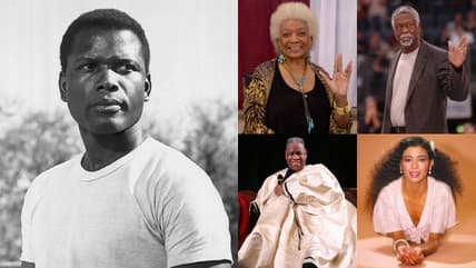 Sidney Poitier, Nichelle Nichols, Bill Russell, André Leon Talley and Irene Cara