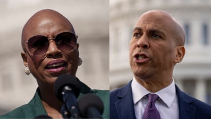 Representative Ayanna Pressley and Senator Cory Booker