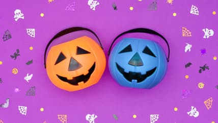 Blue Halloween bucket