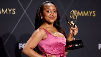 Quinta Brunson wrinkled dress, why was Quinta's dress wrinkled at the Emmys, Quinta Brunson Emmys look, Quinta Brunson Jessica Paster, who is Quinta's stylist? theGrio.com