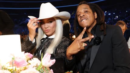Singer Beyonce and rapper Jay-Z