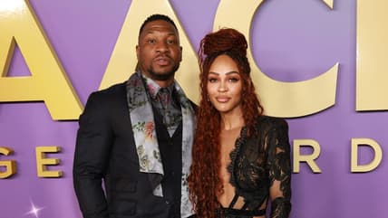 Meagan Good and Jonathan Majors