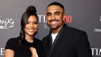 Jalen Hurts, Bry Burrows, Jalen Hurts married, Jalen and Bry, Jalen Hurts wife, Black celebrity couples, Black celebrity weddings, Black celebrity relationships, theGrio.com