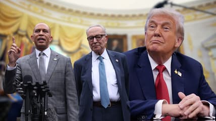 Donald Trump, Hakeem Jeffries, Chuck Schumer, theGrio.com