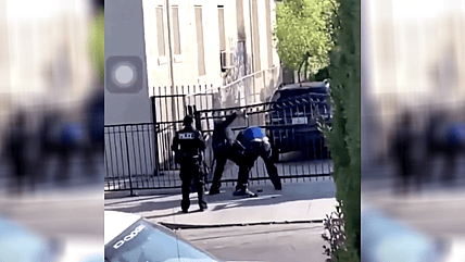 LAPD officer beats up Black Man theGrio.com