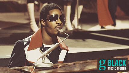 Singer-songwriter and keyboard player Stevie Wonder