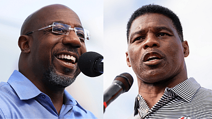 Senator Raphael Warnock and Herschel Walker