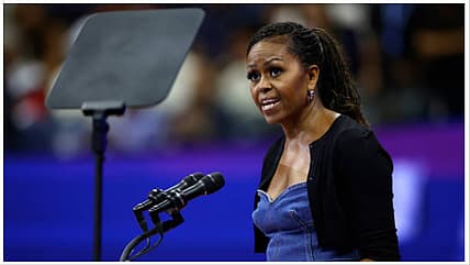 Michelle Obama thanks Billie Jean King for fighting for equality during US Open speech