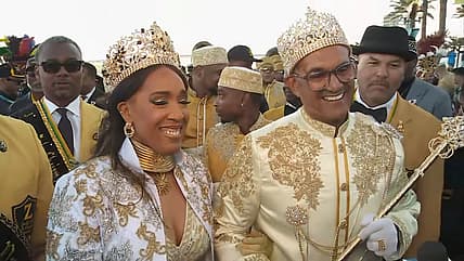 King and Queen Zulu as they arrived on Lundi Gras, theGrio.com