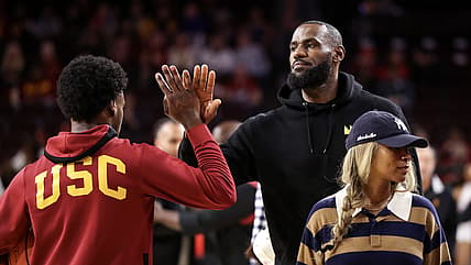 LeBron James Bronny, does LeBron James' son play basketball?, where does Bronny play basketball?, Is bronny james in the NBA draft?, Can Bronny James be drafted? theGrio.com