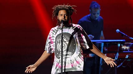 Rapper J. Cole performs