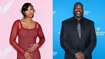Angel Reese Shaq, Angel Reese Shaquille O’Neal, Shaquille O’Neal angel reese podcast, Shaquille O’Neal Unapologetically Angel podcast, Shaq little shorts Angel reese, Angel Reese Wild'N Out shorts theGrio.com
