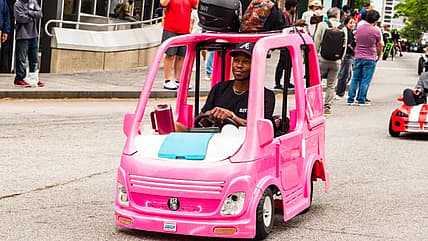Mali Hightower Barbie car, Georgia man Barbie camper, gas prices, creative ways to save gas, Barbie Dream Camper, thegrio