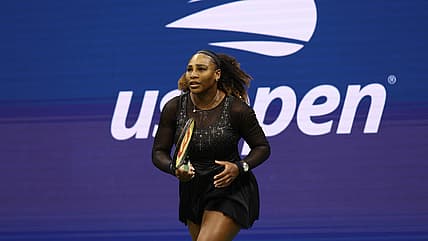 NEW YORK, NEW YORK - AUGUST 31: Serena Williams of the United States looks on against Anett Kontaveit of Estonia in their Women's Singles Second Round match on Day Three of the 2022 US Open at USTA Billie Jean King National Tennis Center on August 31, 2022 in the Flushing neighborhood of the Queens borough of New York City. (Photo by Jamie Squire/Getty Images) theGrio.com