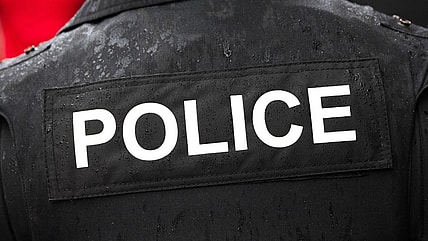 wet police officer cop