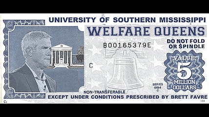 Food stamp with Brett Favre on it