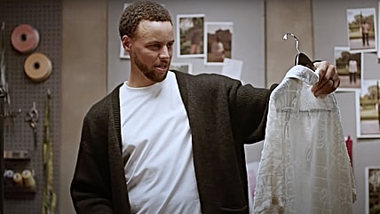 Steph Curry, Rakuten, Steph Curry Rakuten, Steph Curry Jason Bolden, Steph Curry NBA tunnel, Jason Bolden Rakuten, NBA tunnel, NBA tunnel fashion, NBA tunnel style, Steph Curry fashion, NBA fashion, Jason Bolden, theGrio.com