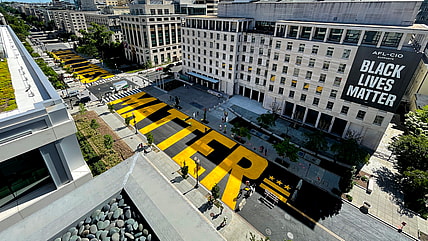 thegrio, Black Lives Matter Plaza, Black Lives Matter mural, Muriel Bowser, DC, Trump