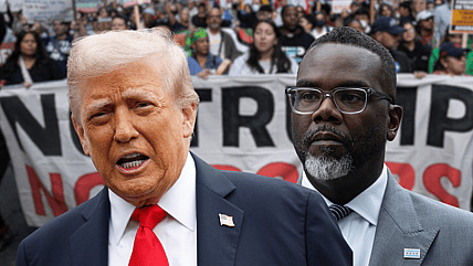 President Donald Trump, Chicago Mayor Brandon Johnson, theGrio.com