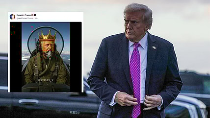 Donald Trump, AI video, feces, No King protests, theGrio.com