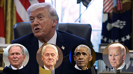 Donald Trump, U.S. Presidents, George W. Bush, Bill Clinton, Barack Obama, Joe Biden, theGrio.com