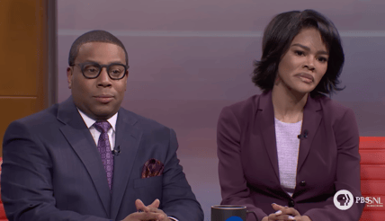 Teyana Taylor and Kenan Thompson in 'Saturday Night Live' PBS roundtable