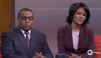 Teyana Taylor and Kenan Thompson in 'Saturday Night Live' PBS roundtable